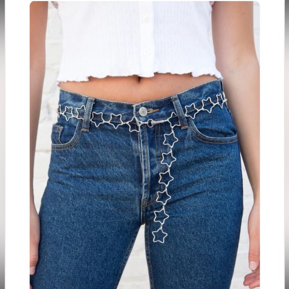 Brandy Melville Silver Star Chain Belt - Picture 3 of 11